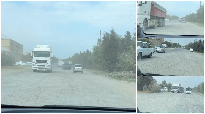 Xırdalanın məşhur prospektində yol dağılıb: Sürücülər və piyadalar əziyyət çəkir   - VİDEO