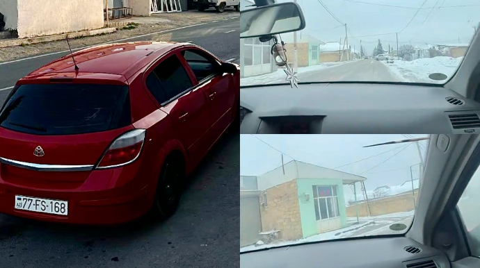 Qarlı yolda sürüşən maşını görən sürücü təhlükəli “şou” göstərdi   - VİDEO