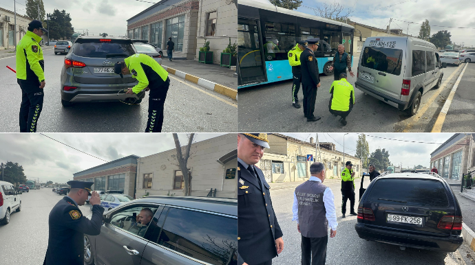 Suraxanıda yol polisi 17 sürücünü saxladı; 4 nəfərə cərimə yazıldı - VİDEO 