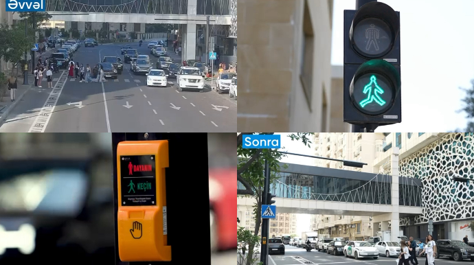 Paytaxtda iki yeni düyməli piyada svetoforu quraşdırıldı - VİDEO