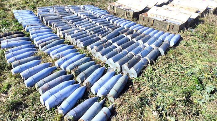 Xocalı ərazisində artilleriya mərmiləri aşkar edilib - FOTO 