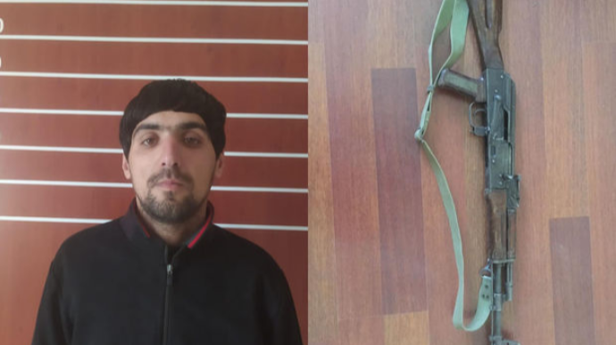 Keçmiş məhkum Hacıqabulda silahla saxlandı  - FOTO