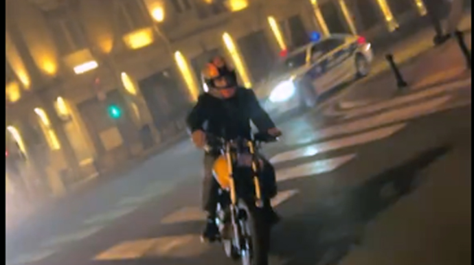 Motosikletlə avtoxuliqanlıq edən sürücü həbs edilib - VİDEO