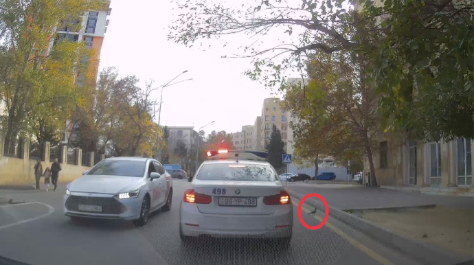 Yol polisindən nümunəvi addım: Quşun həyatını xilas etdi - VİDEO