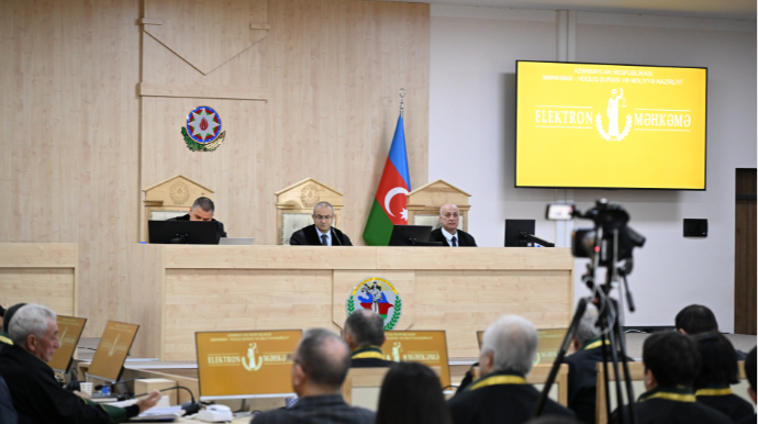 Ermənistan vətəndaşlarının məhkəməsi təqsirləndirilən şəxslərin son söz çıxışları ilə davam etdirilib - FOTOLAR 