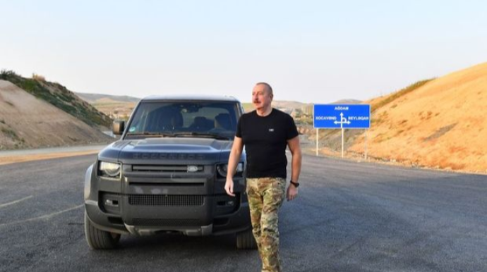 Prezident Ağdam-Füzuli avtomobil yolunun tikintisi ilə tanış olub  - FOTO - YENİLƏNİB