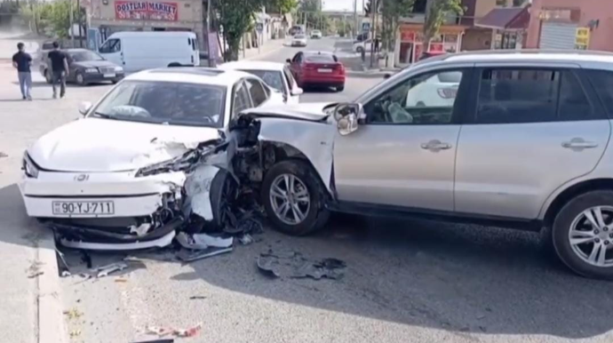 Ramanada zəncirvari qəza - VİDEO