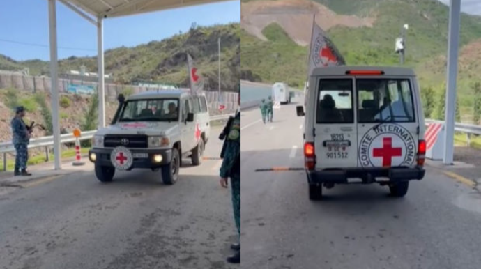 BQXK avtomobilləri “Laçın” sərhəd-buraxılış məntəqəsindən keçdilər - VİDEO 