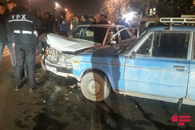 Gəncədə zəncirvari yol qəzası baş verib