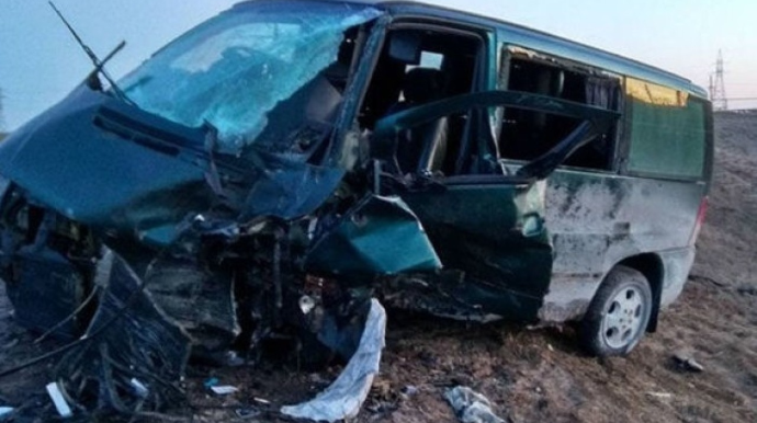 Ağdaşda sərnişin avtobusu qəzaya uğradı - Yaralılar var 