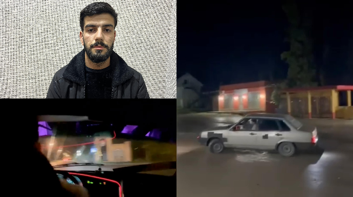 Xaçmazda avtoxuliqanlıq edən sürücü 20 gün həbs edildi - 10-FB-299 - VİDEO  