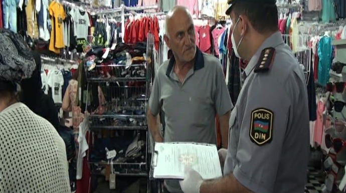 Masallıda maskadan istifadə etməyənlər cərimələndi - FOTO 