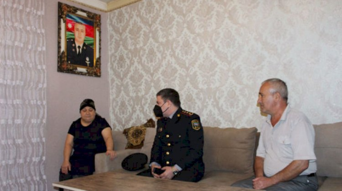 Qaxda polis şəhid ailələrini ziyarət etdi - FOTO