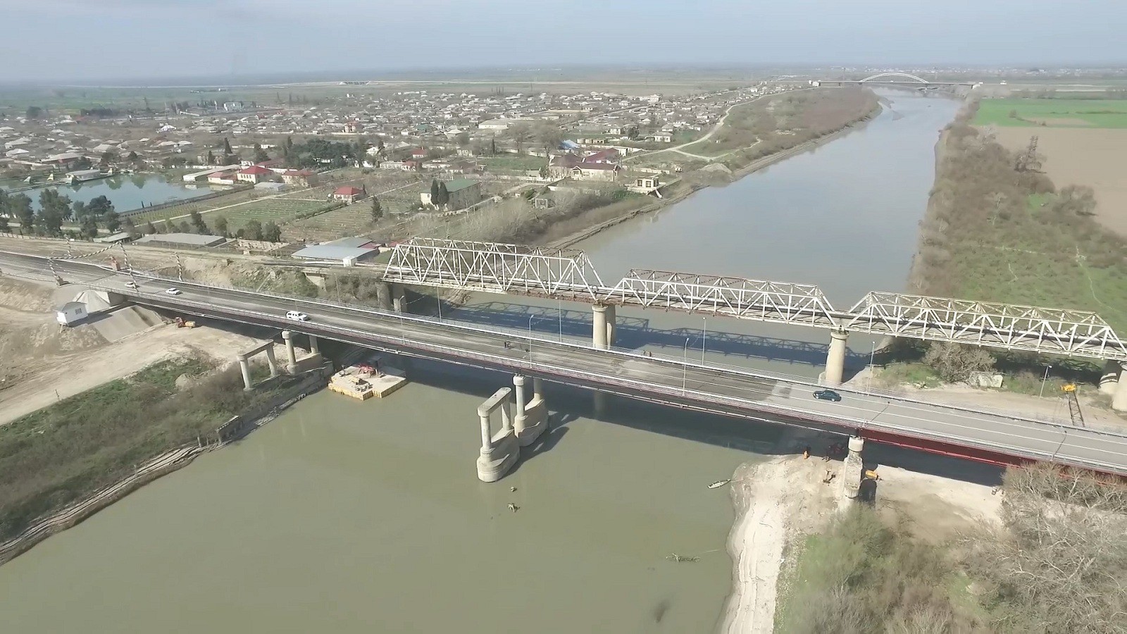 Kür çayı üzərindəki körpü təmir-bərpadan sonra istifadəyə verildi - FOTO