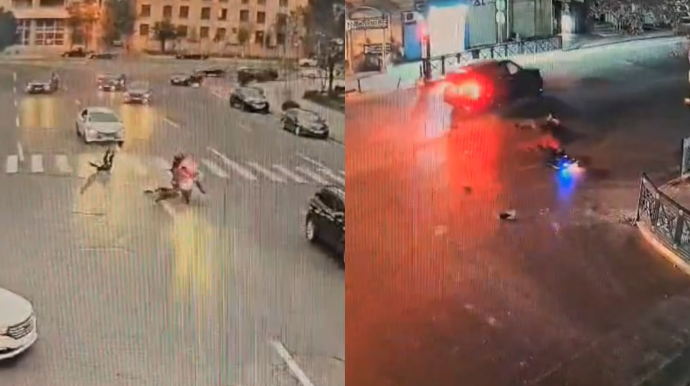 Yol polisi moped və motosiklet qəzalarının görüntülərini yayıb xəbərdarlıq etdi - VİDEO