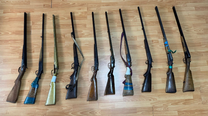 Qobustanda ov tüfəngləri aşkar edilib - FOTO