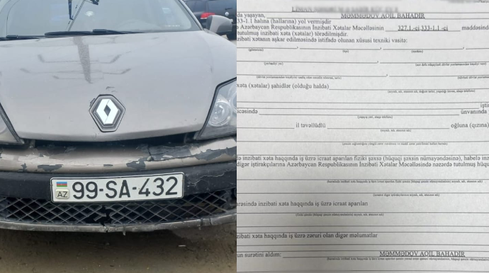 Narkoman “Renault” sürücüsü ifşa olundu - FOTO