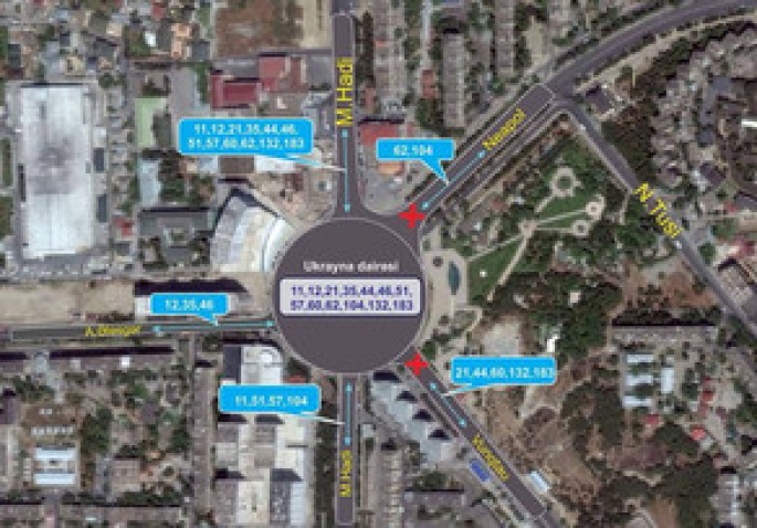 Bakıda 7 marşrut xətti üzrə avtobusların hərəkət sxemində dəyişiklik edilib - SXEM