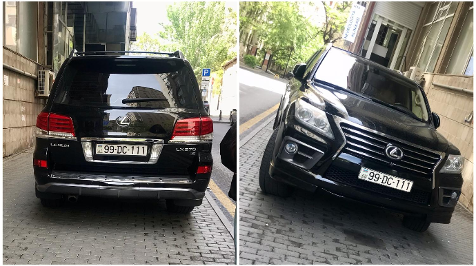 Ödəniş etməmək üçün bahalı maşınını səkidə park edib getdi - 99-DC-111    - FOTO