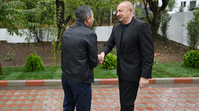 İlham Əliyev Hadrut qəsəbəsində oldu - FOTO