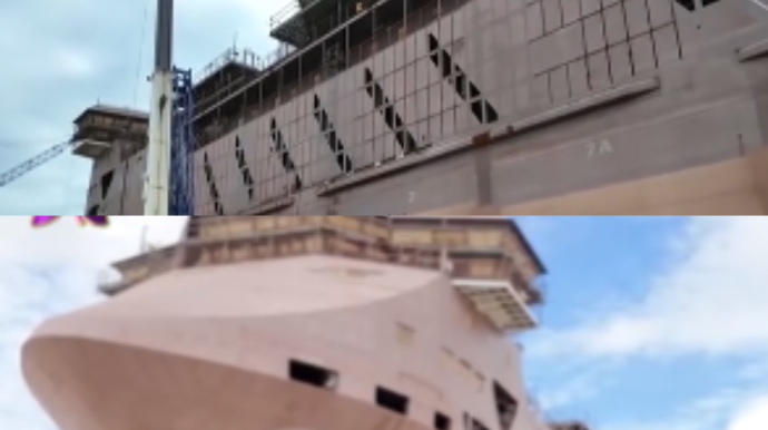 Bakıda nəhəng gəmi tikilir - VİDEO