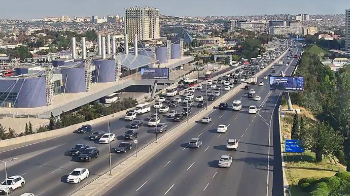 Bakının bu yollarında tıxac var - FOTOLAR 