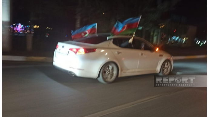 “Exit poll”un nəticələri açıqlanandan sonra Sumqayıtda avtoyürüş başladı  - FOTO