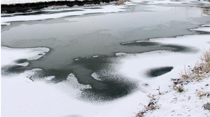 Kür çayı dondu - VİDEO 