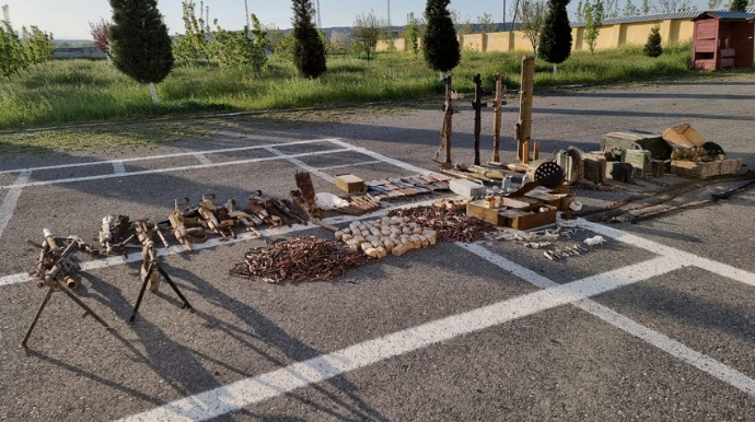 Füzulidə xeyli sayda silah-sursat aşkarlanıb  - FOTO - VİDEO