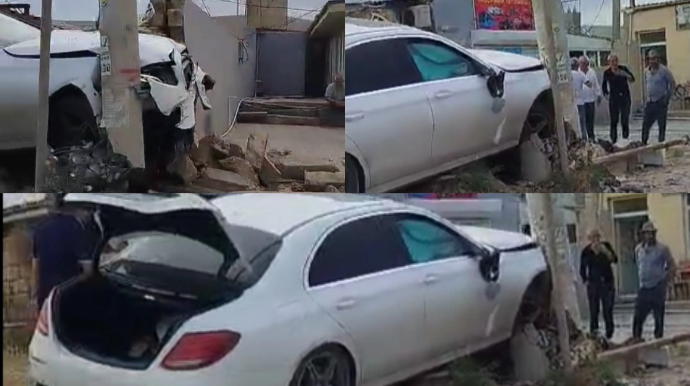 В поселке Гобу столкнулись два автомобиля - ВИДЕО