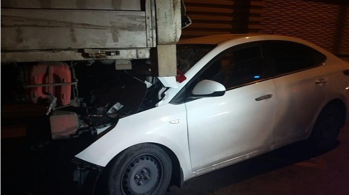 Ziya Bünyadov prospektində "Hyundai" yük maşınının altına girdi   - FOTO