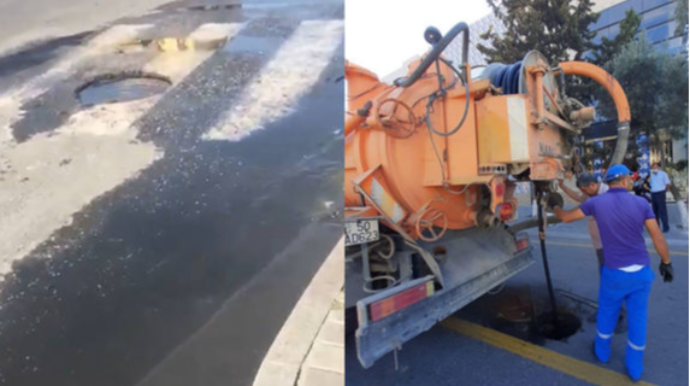 Sumqayıtda üfunət qoxan küçə təmizləndi  - FOTO - VİDEO