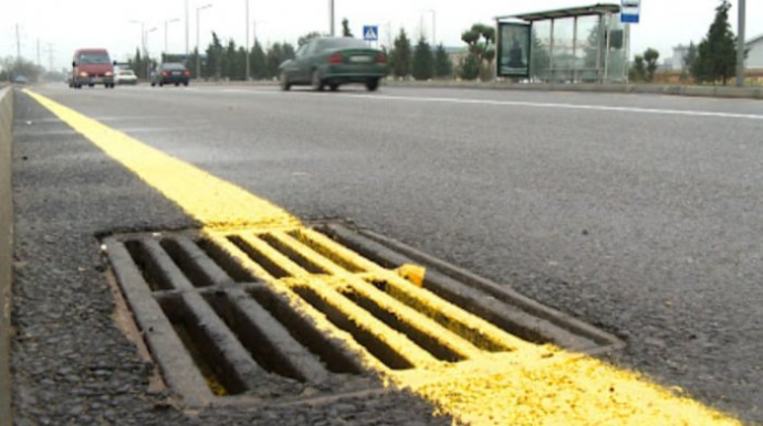 Yağış sularının kənarlaşdırılması üçün yeni kollektorlar salınır 