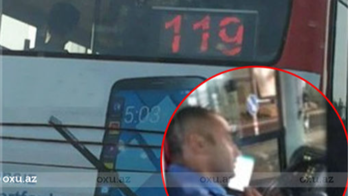 Avtobus sürücüsü sərnişinlərin həyatını təhlükəyə atdı 