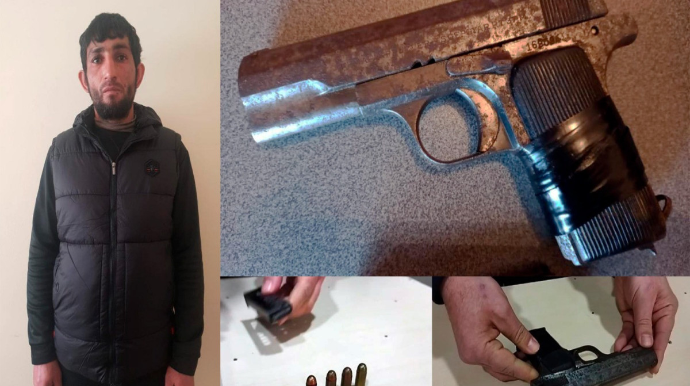 Dəmir yolu stansiyasında silahlı şəxs tutulub 