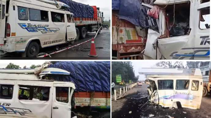 Zəvvarları daşıyan mikroavtobus yük maşınına çırpıldı: azı 13 nəfər ölüb - FOTO 