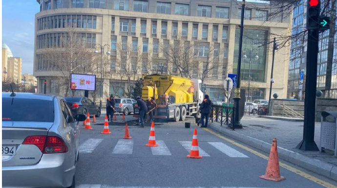 Sürücülərin diqqətinə - Bu yolda asfalt örtüyü yenilənir – FOTO 