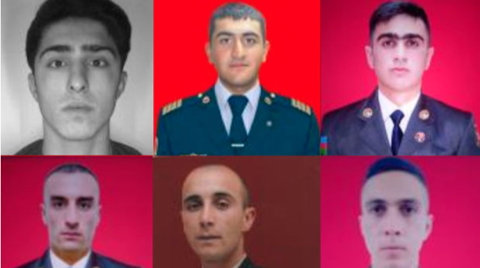 Adları bu gün açıqlanan şəhid olmuş 6 hərbi qulluqçumuz  - FOTO - VİDEO