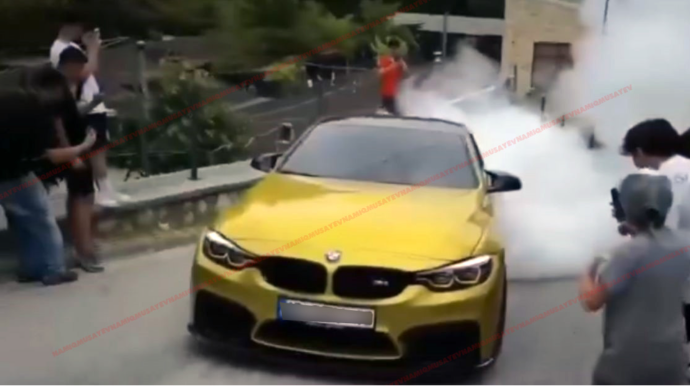 “BMW” ilə avtoxuliqanlıq edən sürücü videonu yaydı; vəsiqəsi əlindən alındı - FOTO - VİDEO 