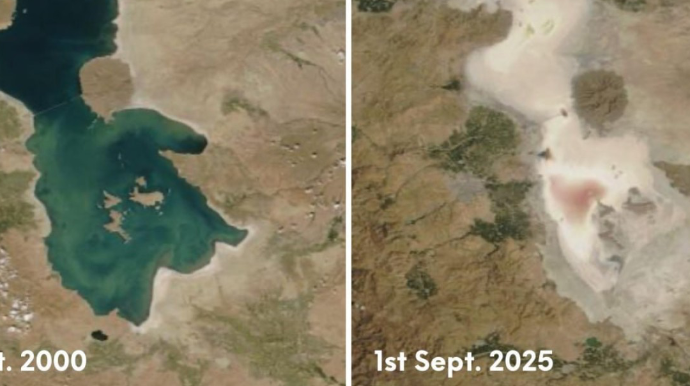 Urmiya gölü tamamilə QURUDU