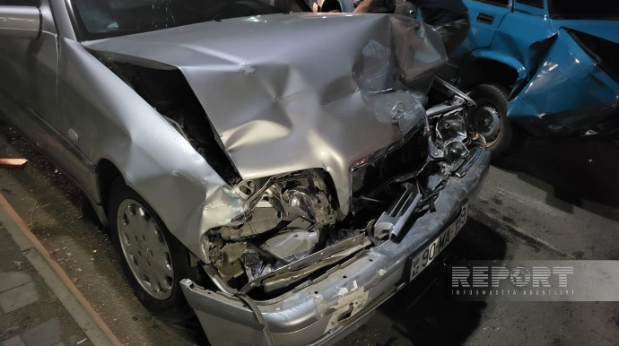 Cəlilabadda zəncirvari qəza:  7 avtomobil toqquşdu  - FOTO