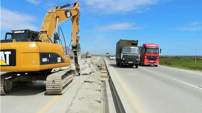 Реконструкция автодороги Баку-Губа-Россия  продолжается высокими темпами  - ВИДЕО