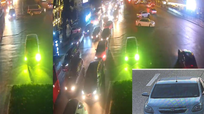 Bakıda maşının nömrəsini qəsdən çıxarıb "avtoş"luq edən sürücü həbs edildi - VİDEO   
