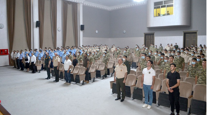 Ali Hərbi Məktəbdə şəhidlərin anım mərasimi keçirilib  - FOTO