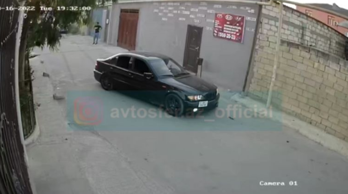 Bakıda "BMW" ilə "asfaltı yazan" sürücü - VİDEO
