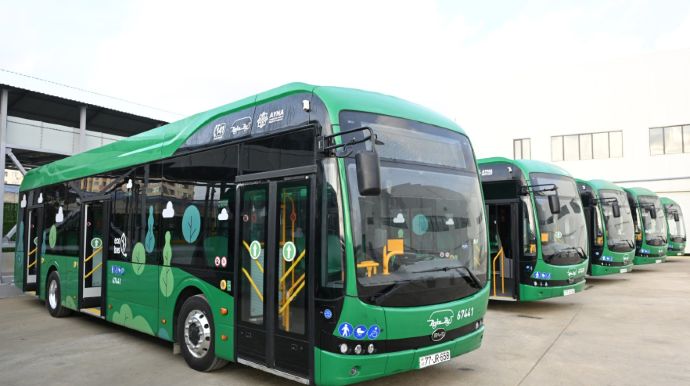 Bakıda elektrik mühərrikli yeni avtobuslar - FOTO