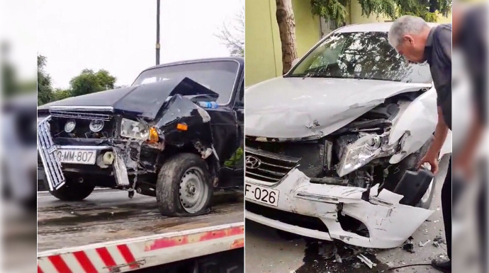 Naxçıvanda qəza:  Yeni aldığı “07”ni “Hyundai”a çırpdı  - VİDEO