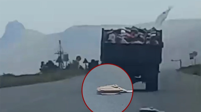 Zil magistral yolda antisanitar vəziyyət yaratdı - VİDEO