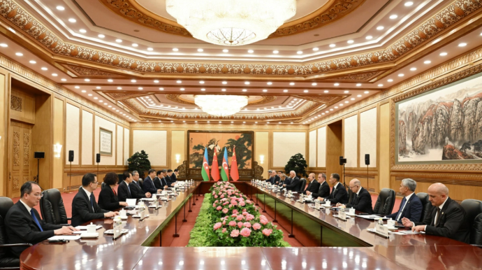 İlham Əliyev Si Cinpinlə Pekində görüşdü   - FOTO