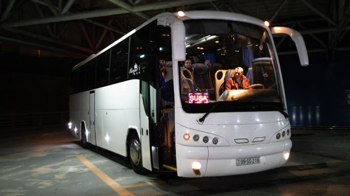 Şuşa və Ağdama müntəzəm avtobus marşrutunun təşkilindən bir il ötür - FOTO 